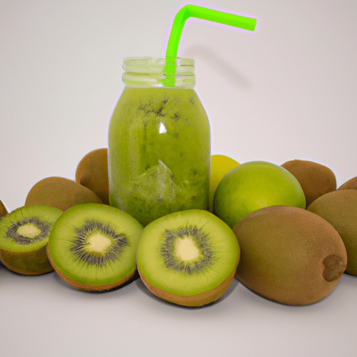 frullato di kiwi, mela verde e lime