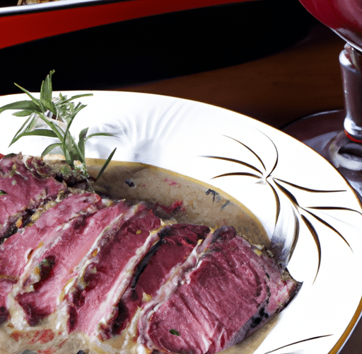 Il Roast Beef al Rosmarino con Salsa al Vino Rosso è un piatto principale classico e delizioso, perfetto per una cena di festa o un'occasione speciale.
