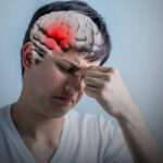 brain stroke concept, headache, cerebral hemorrhage, 3D rendering